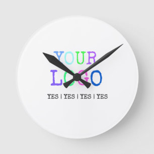 Reloj Redondo Mediano Diseñe su propio logotipo personalizado