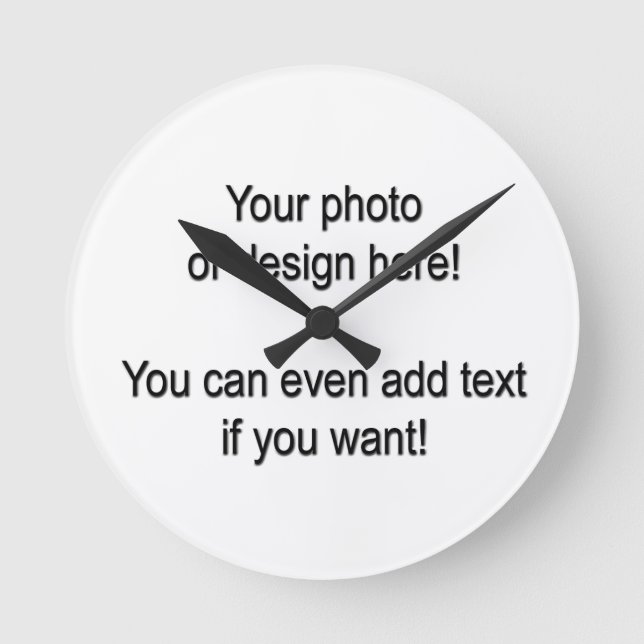 Reloj Redondo Mediano ¡Diseñe su propio reloj! (Anverso)