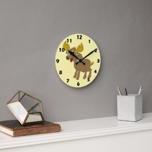 Reloj Redondo Mediano Diseño Alce