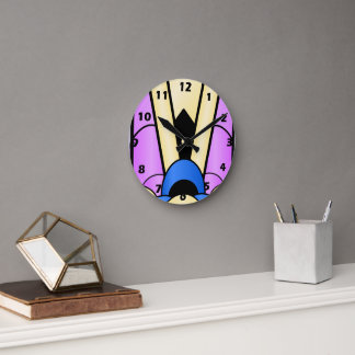 Reloj Redondo Mediano Diseño Art Deco