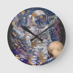 Reloj Redondo Mediano Diseño astronauta