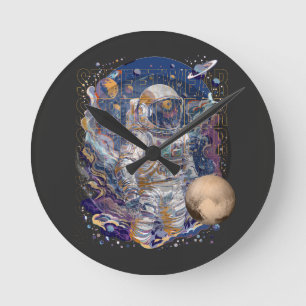 Reloj Redondo Mediano Diseño astronauta