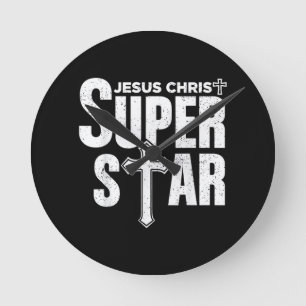 Reloj Redondo Mediano Diseño Cristiano Jesús Vintage Jesús Cristo Super