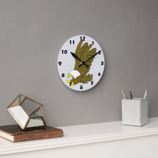 Reloj Redondo Mediano Diseño de águila calva