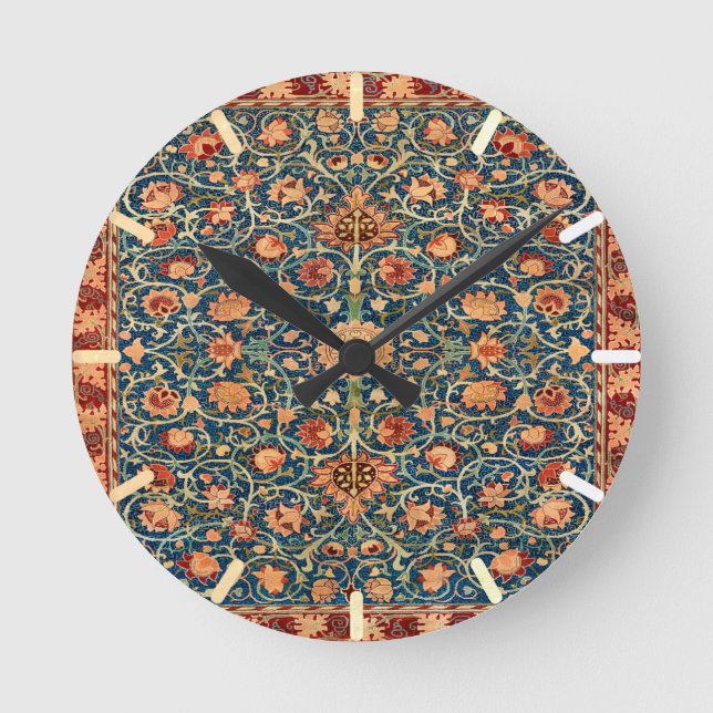 Reloj Redondo Mediano Diseño de alfombras persas (Anverso)