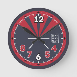 Reloj Redondo Mediano Diseño de altímetro de avión
