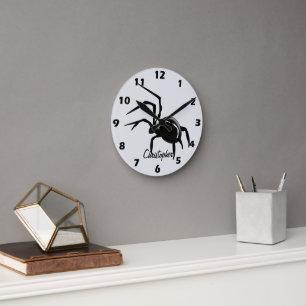 Reloj Redondo Mediano Diseño de araña personalizado
