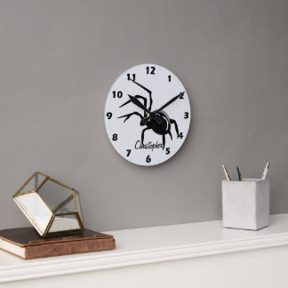 Reloj Redondo Mediano Diseño de araña personalizado
