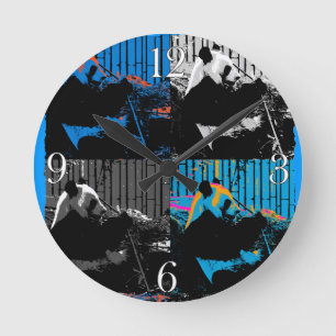 Reloj Redondo Mediano Diseño de arte moderno multipanel de oso panda