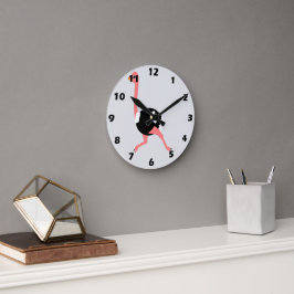 Reloj Redondo Mediano Diseño de avestruz