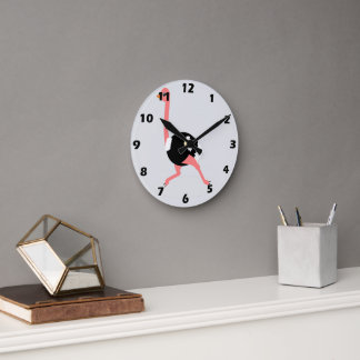 Reloj Redondo Mediano Diseño de avestruz