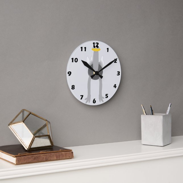 Reloj Redondo Mediano Diseño de avestruz (Oficina)