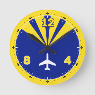 Reloj Redondo Mediano Diseño de avión