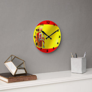 Reloj Redondo Mediano Diseño de bandera española