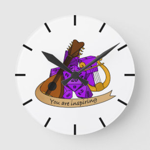 Reloj Redondo Mediano Diseño de Bard Dice