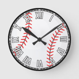 Reloj Redondo Mediano Diseño de béisbol