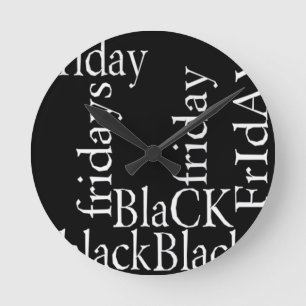 Reloj Redondo Mediano Diseño de Black Friday