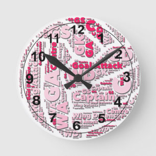 Reloj Redondo Mediano Diseño de bolas de posiciones de Netball