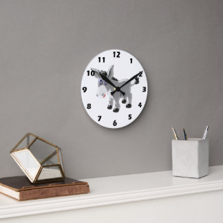 Reloj Redondo Mediano Diseño de burro