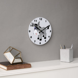 Reloj Redondo Mediano Diseño de burro