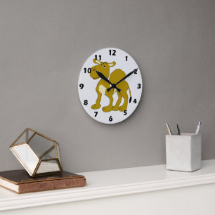 Reloj Redondo Mediano Diseño de Camello Dromedario