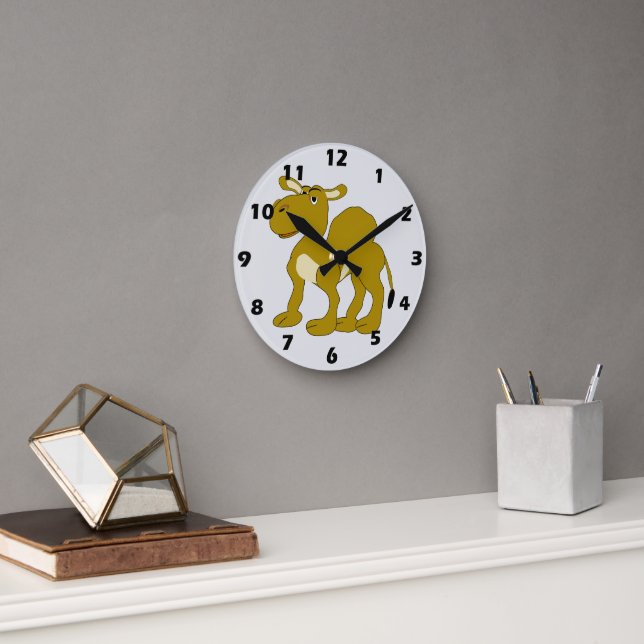 Reloj Redondo Mediano Diseño de Camello Dromedario (Oficina)