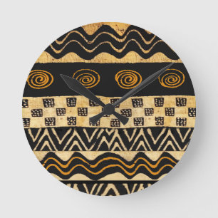 Reloj Redondo Mediano Diseño de Chamán Tribal Africano