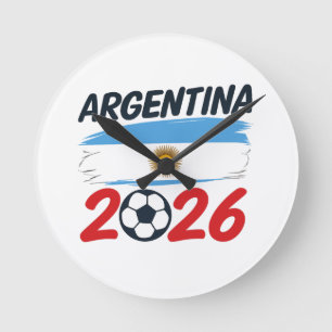 Reloj Redondo Mediano Diseño de colores de bandera de hincha de fútbol d