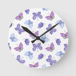 Reloj Redondo Mediano "Diseño de corazones dibujados a mano | Brillante 