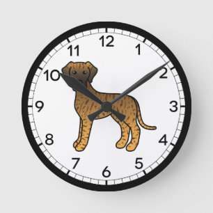 Reloj Redondo Mediano Diseño de dibujos animados de perro Gran Danés ati