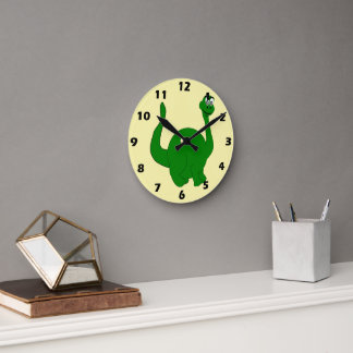 Reloj Redondo Mediano Diseño de Dinosaurio