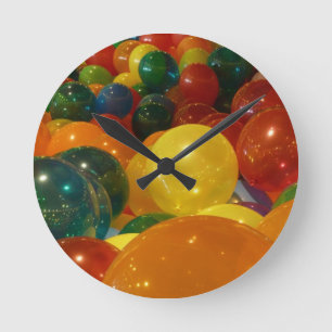 Reloj Redondo Mediano Diseño de fiesta de globos coloridos