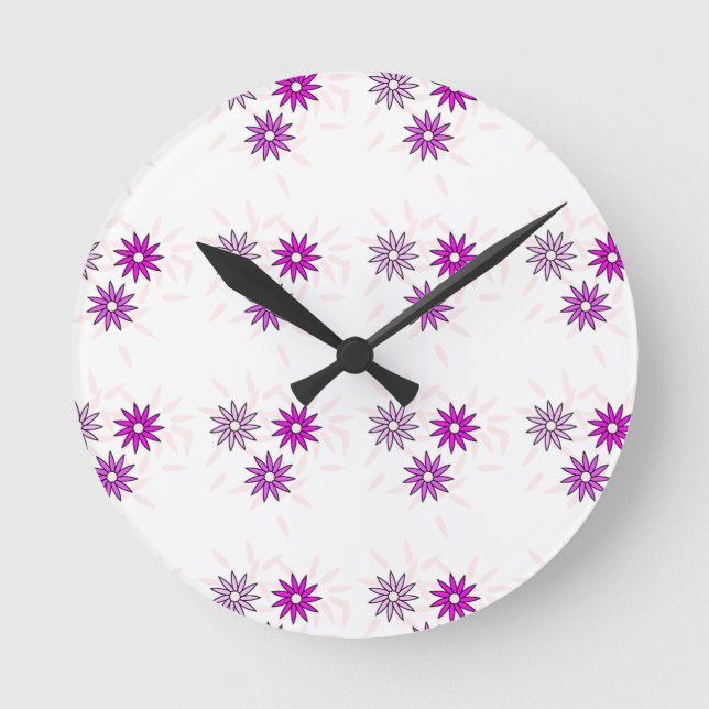 Reloj Redondo Mediano Diseño de flor cúpula (Anverso)
