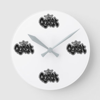 Reloj Redondo Mediano Diseño de grafiti de reina