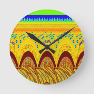 Reloj Redondo Mediano Diseño de impresión de arte No te preocupes sé fel