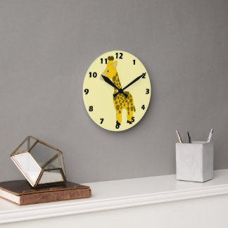 Reloj Redondo Mediano Diseño de jirafa
