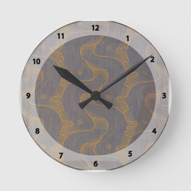 Reloj Redondo Mediano Diseño de Koloman Moser- para la tela (Anverso)