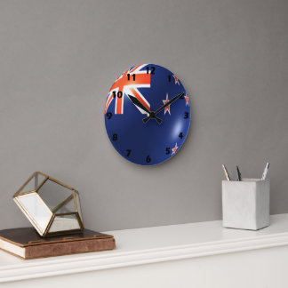 Reloj Redondo Mediano Diseño de la bandera de Nueva Zelanda