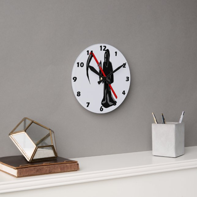 Reloj Redondo Mediano Diseño de la Parca (Oficina)