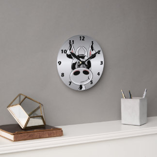 Reloj Redondo Mediano Diseño de la vaca