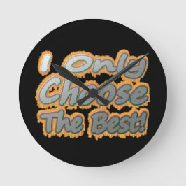 Reloj Redondo Mediano Diseño De Material Artístico Cuto Acerca De "Elegi