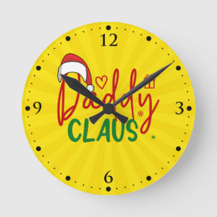 Reloj Redondo Mediano Diseño de Navidad de Papá Noel