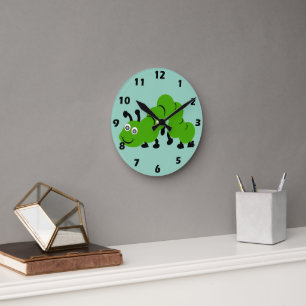 Reloj Redondo Mediano Diseño de oruga