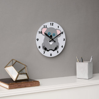 Reloj Redondo Mediano Diseño de oso koala