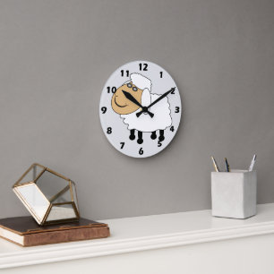 Reloj Redondo Mediano Diseño de oveja