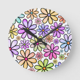 Reloj Redondo Mediano Diseño de pastel para textiles y decoración