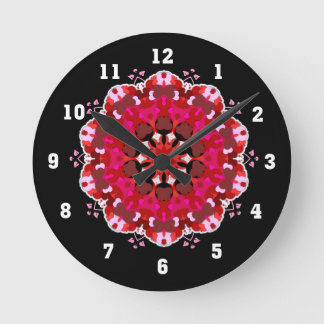 Reloj Redondo Mediano Diseño de patrón de Kaleidoscope