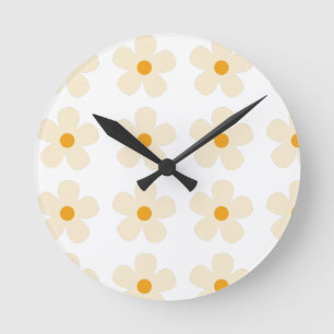 Reloj Redondo Mediano diseño de patrones de flores
