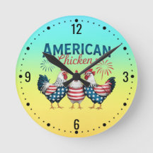 Diseño de pollo americano patriótico del 4 de juli