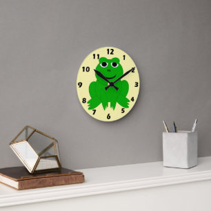 Reloj Redondo Mediano Diseño de Rana